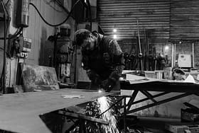 man using machine